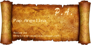 Pap Angelina névjegykártya